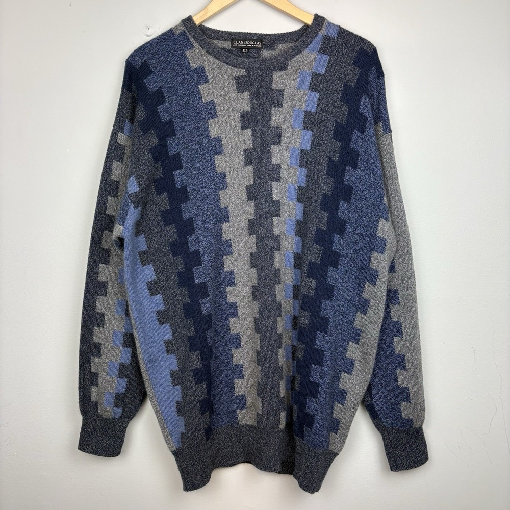 Clan Douglas 100% Cashmere Sweater Crewneck Pullover Sz XL Grandpacore
